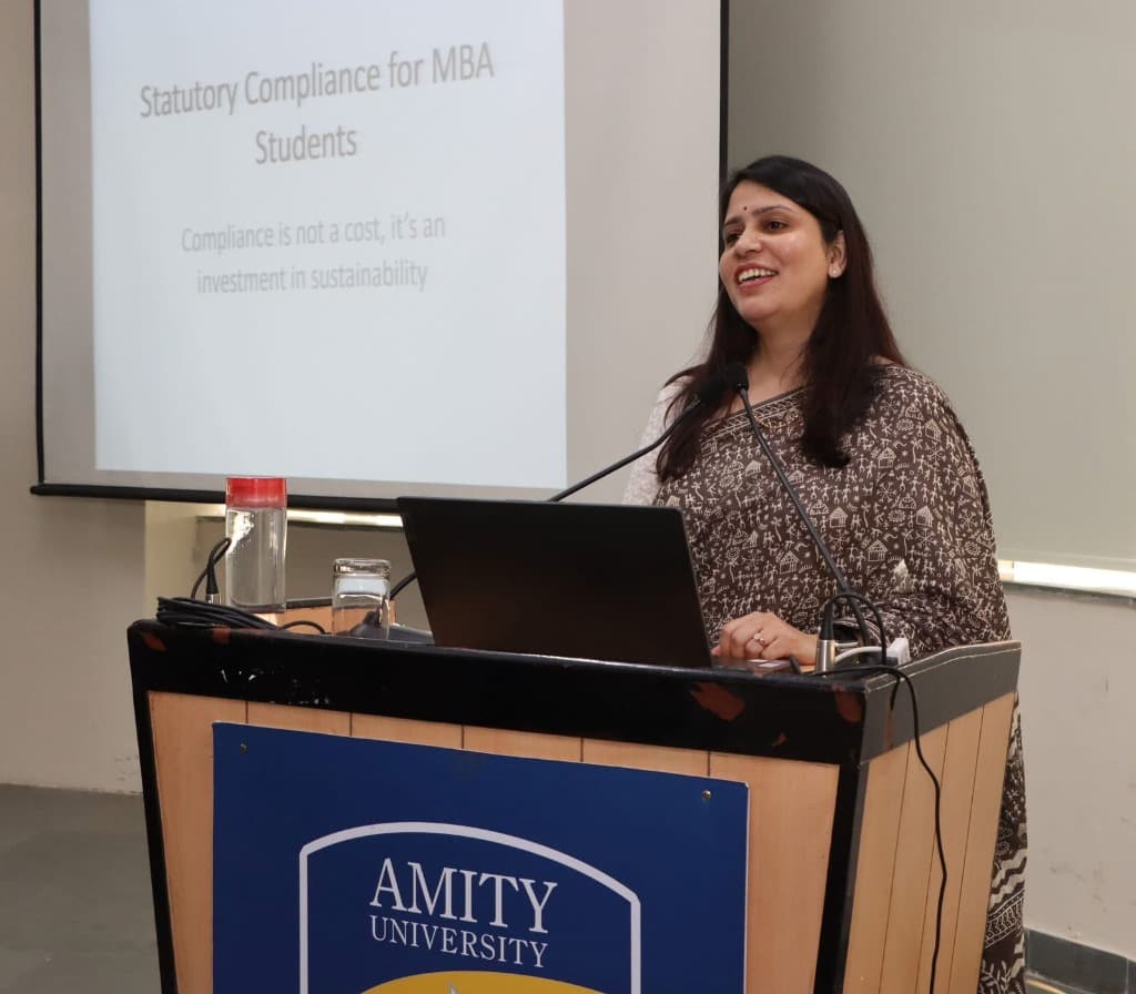 Educational lecture at Amity University